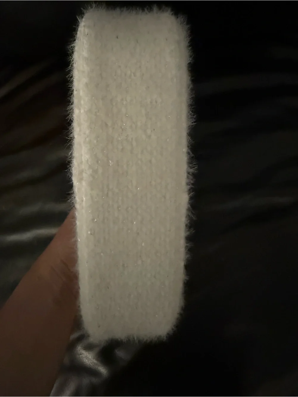 CHANEL White Tweed Beauty Pouch with Gold Logo